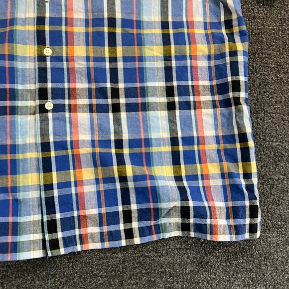 Ralph Lauren Chaps Mens XL Shirt Button Down Multicolor Plaid Linen Blend - Picture 6 of 14